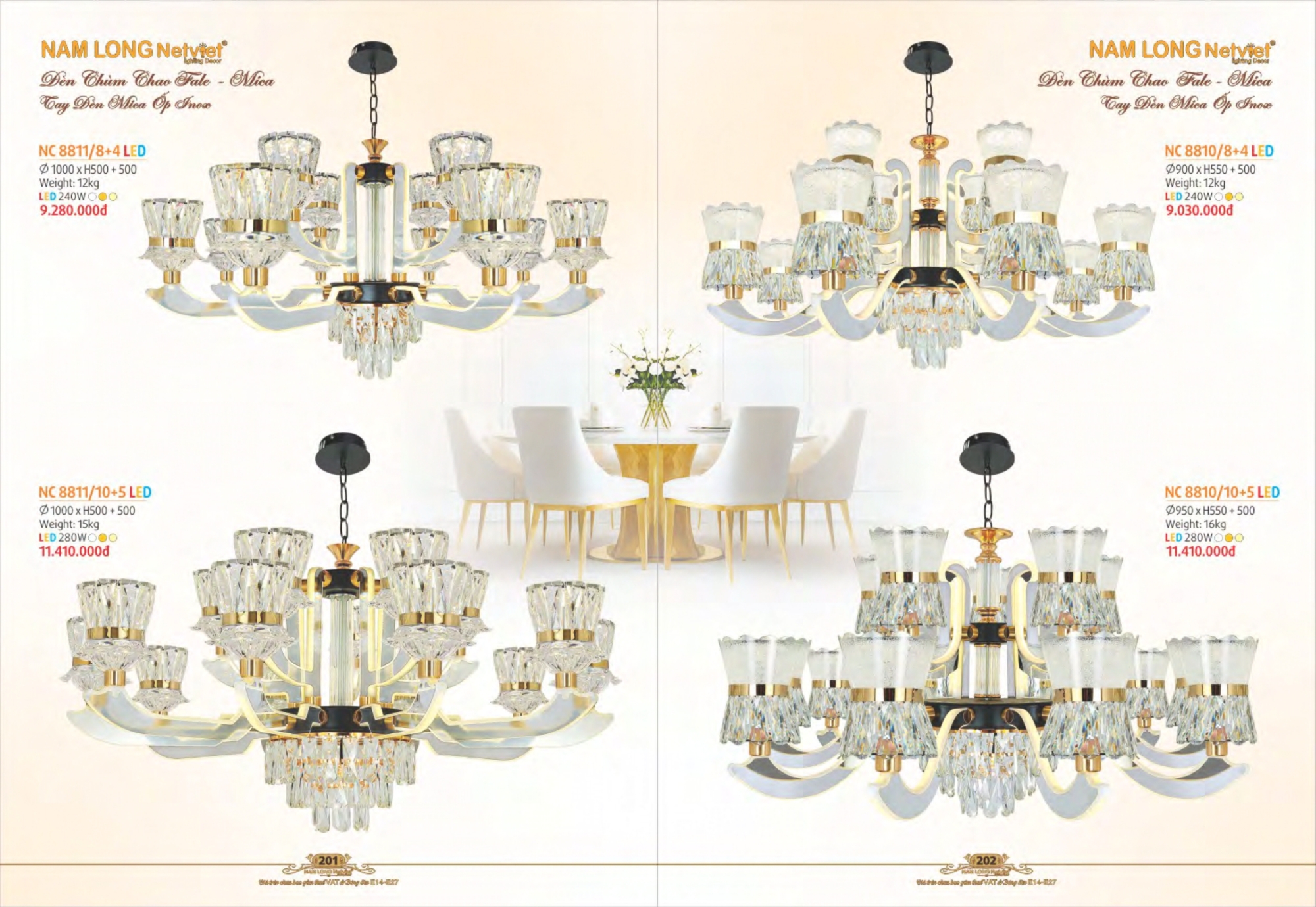 Bảng giá đèn trang trí Nam Long